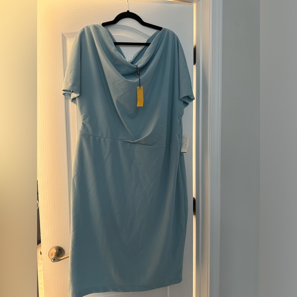 BNWT Sz. 2X Dusty Blue Cocktail Dress
